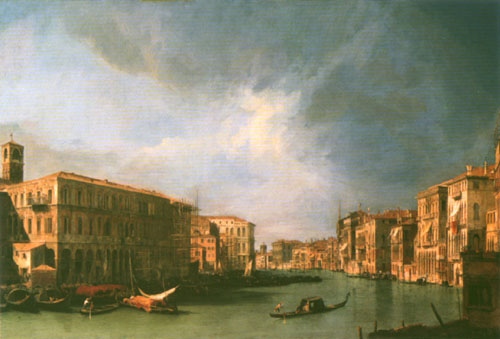 Grand Canal: looking North from near The Rialto bridge a Canal Giovanni Antonio Canaletto