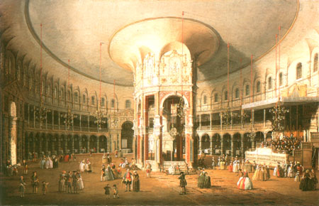 The inside of the rotunda of the Ranelagh House in London a Canal Giovanni Antonio Canaletto