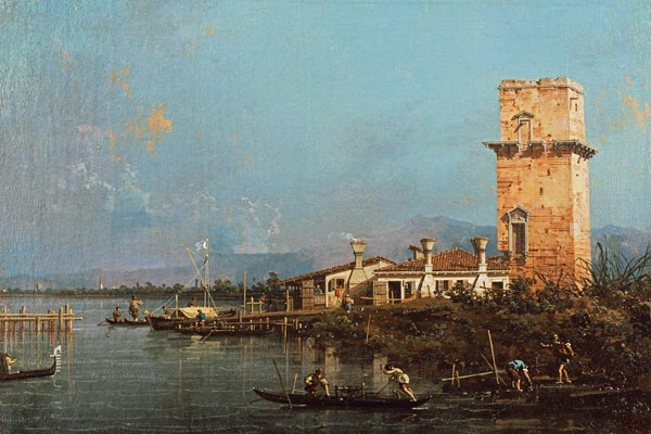 La Torre di Malghera (oil on canvas) a Canal Giovanni Antonio Canaletto