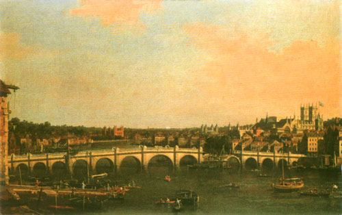 London: Westminster bridge under Repair a Canal Giovanni Antonio Canaletto