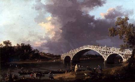 Old Walton Bridge over the Thames a Canal Giovanni Antonio Canaletto