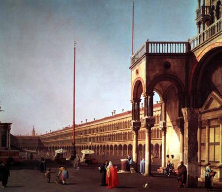 Piazza di San Marco, from the Piazetta, in Venice a Canal Giovanni Antonio Canaletto