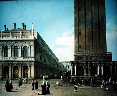 Piazza San Marco: Looking West from the North End of the Piazzetta a Canal Giovanni Antonio Canaletto