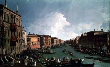 A Regatta on the Grand Canal a Canal Giovanni Antonio Canaletto