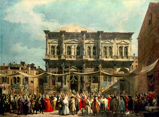 The Rochusfest a Canal Giovanni Antonio Canaletto