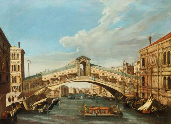 Il ponte del Rialto, Venezia a Canal Giovanni Antonio Canaletto