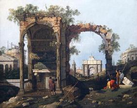 Capriccio with Ruins and Classical Buildings, c.1760 (oil on canvas)