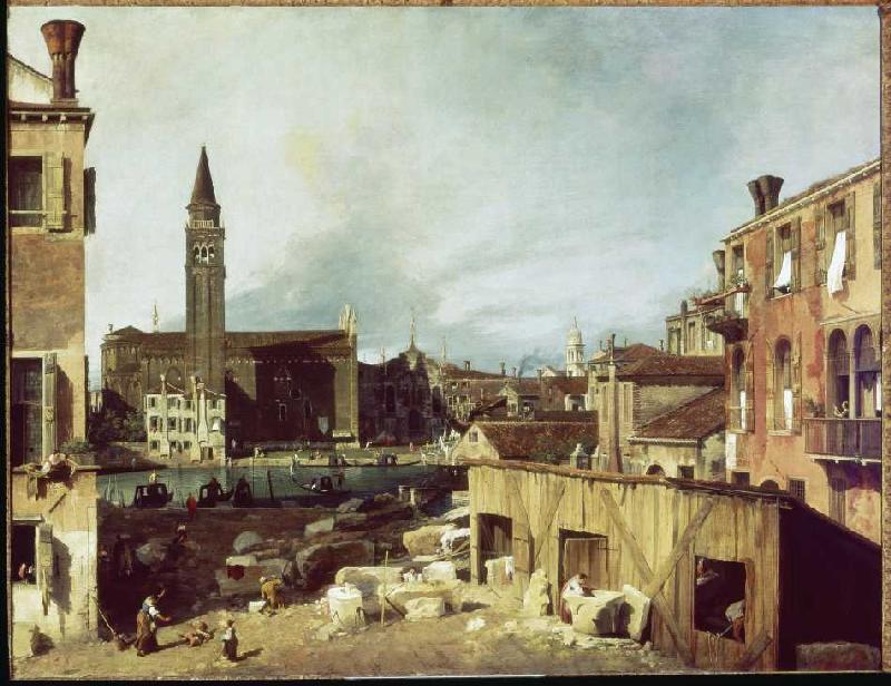 Venice, Canal grandee, church u.Scuola della Carità a Canal Giovanni Antonio Canaletto