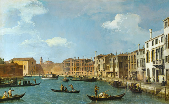 Veduta del canale di Santa Chiara, Venezia a Canal Giovanni Antonio Canaletto