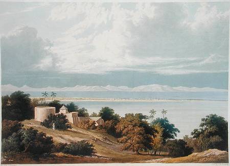 Approach of the Monsoon, Bombay Harbour, from a drawing by William Westall (1781-1850) from 'Scenery a Captain Robert M. Grindlay
