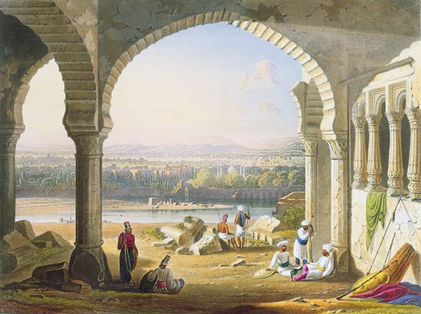 Aurungabad from the Ruins of Aurungzebe's Palace, from Volume II of 'Scenery, Costumes and Architect a Captain Robert M. Grindlay