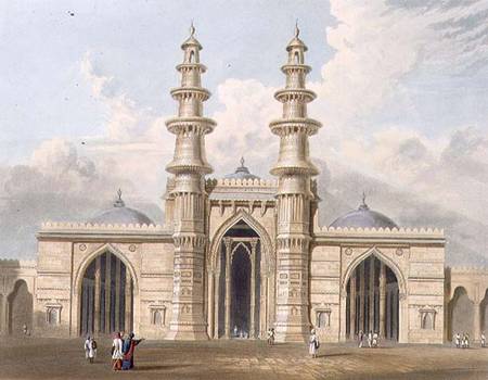 The Shaking Minarets of Ahmedabad, from Volume I of 'Scenery, Costumes and Architecture of India', e a Captain Robert M. Grindlay