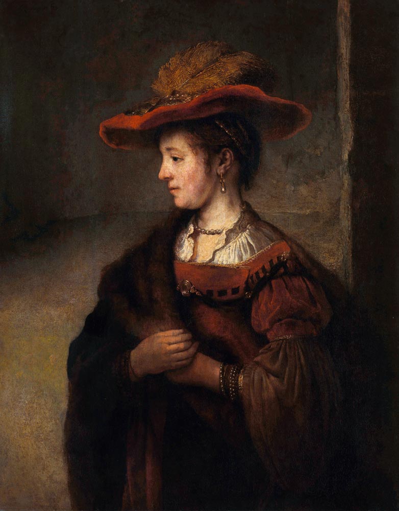 Portrait of Saskia van Uylenburgh (after Rembrandt) a Carel Fabritius