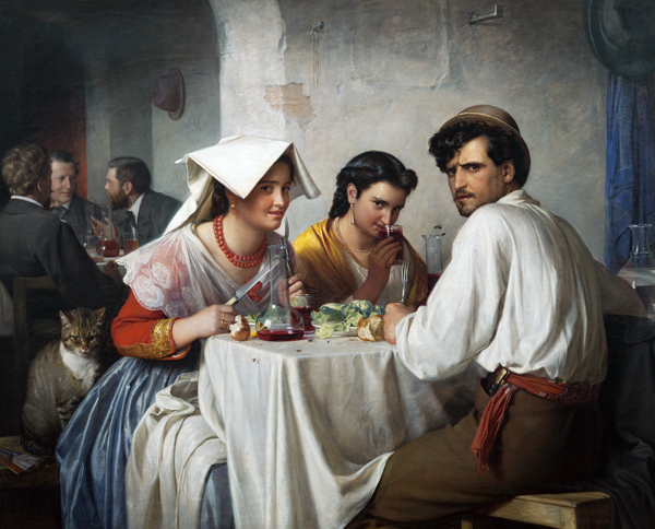 In a Roman Osteria a Carl Bloch