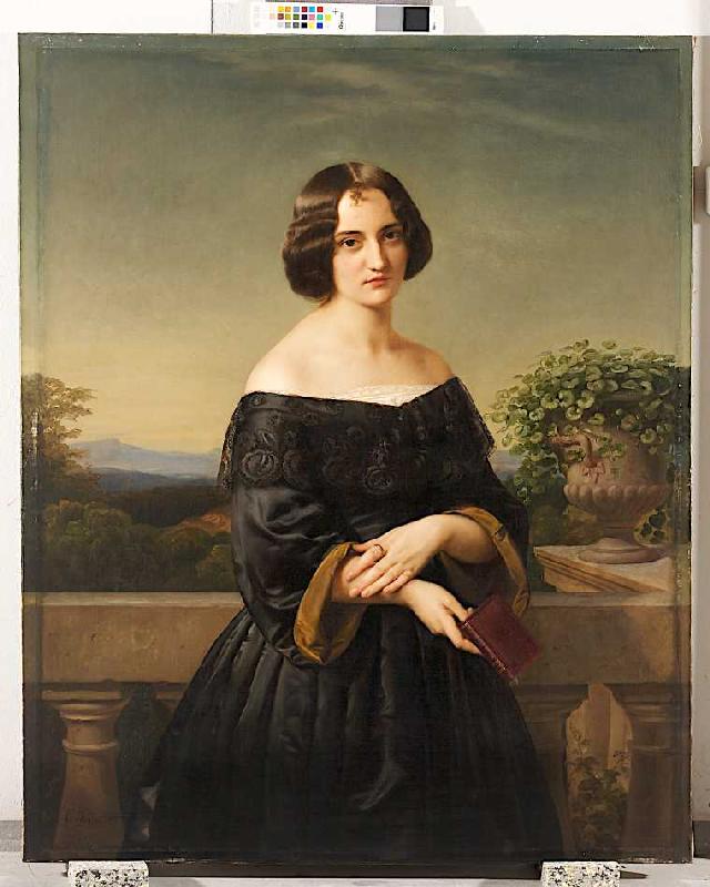 Bildnis der Malerin Marie Wiegmann a Carl Ferdinand Sohn