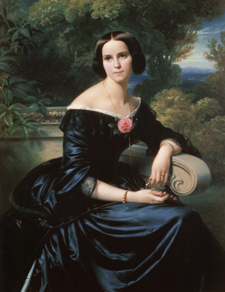 Ritratto di  Sophie Eugenie, nata Lutteroth. a Carl Ferdinand Sohn