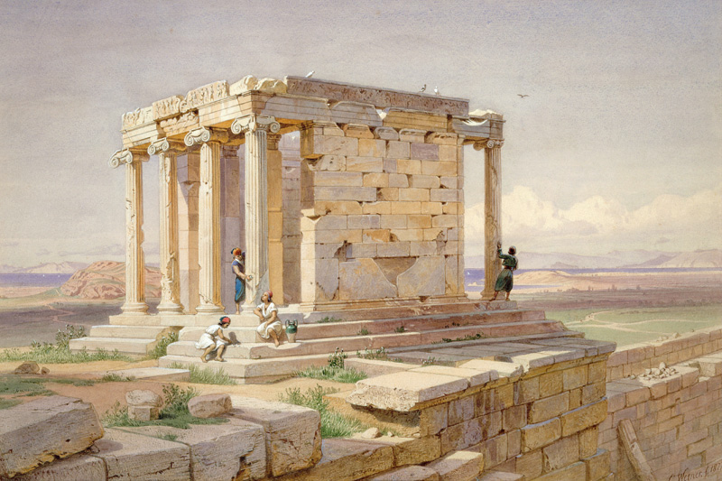 The Temple of Athena Nike. View from the North-East a Carl Friedr.Heinrich Werner