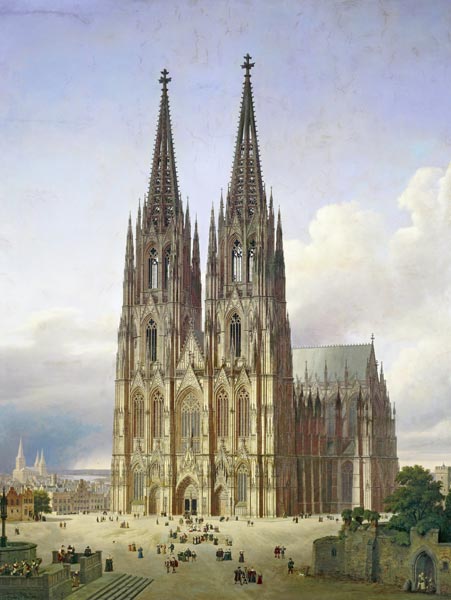 Ideal View of the Cologne Cathedral a Carl Georg Hasenpflug