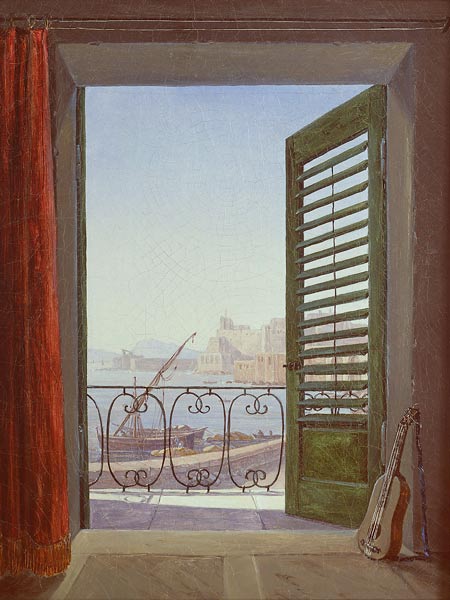 Balcony Room with a View of the Bay of Naples a Carl Gustav Carus