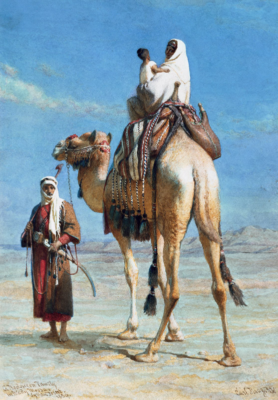 "A Bedoueen Family in Wady Mousa, Syrian Desert" a Carl Haag