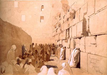 'Am Klageplatz der Juden', Wailing Wall at Jerusalem a Carl Haag