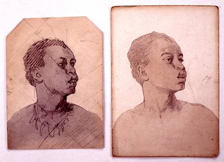 Study of an African Head a Carl Haag