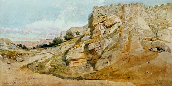 The Northern Wall of Jerusalem a Carl Haag