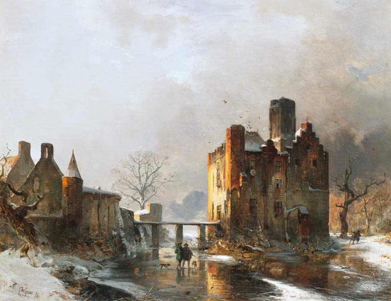 Small fort thorn castle in winter a Carl Hilgers