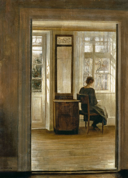 Reading at the window a Carl Holsoe