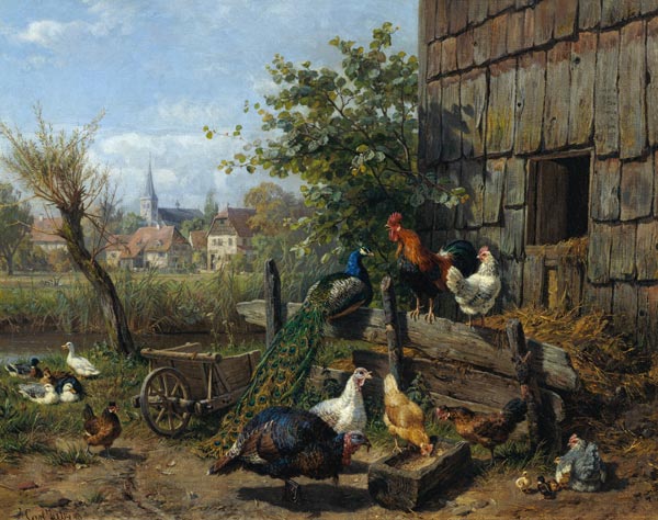 The Farmyard a Carl Jutz