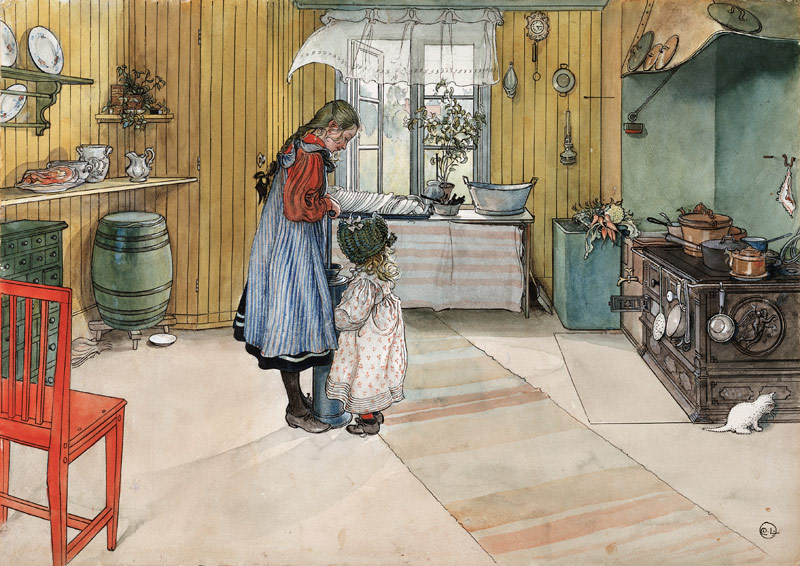 In the kitchen a Carl Larsson
