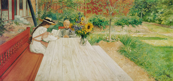The First Lesson a Carl Larsson