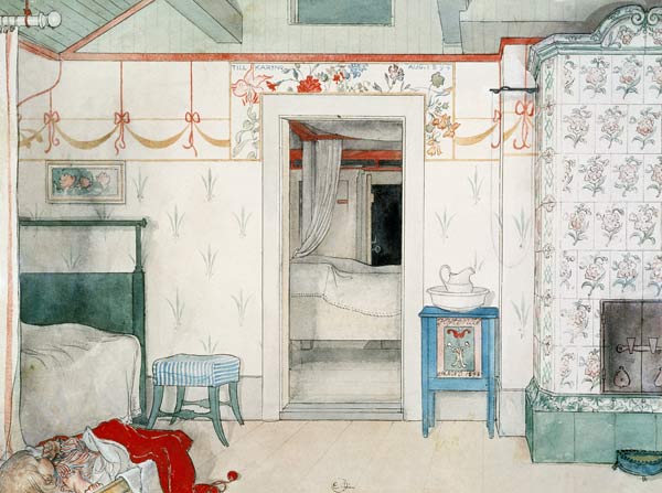 Brita's Forty Winks, from 'A Home' series a Carl Larsson