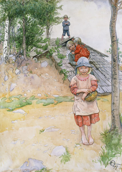 By the Cellar a Carl Larsson