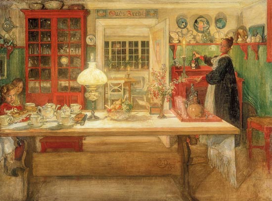 Getting Ready for a Game a Carl Larsson