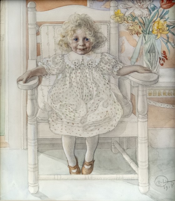 Portrait of Inga-Maria Thiel a Carl Larsson