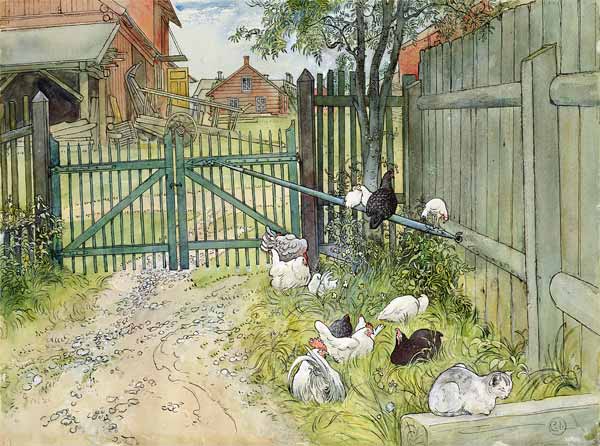 The Gate, from 'A Home' series a Carl Larsson