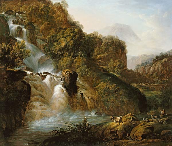 Landschaft mit Wasserfall a Carl Ludwig Kaaz