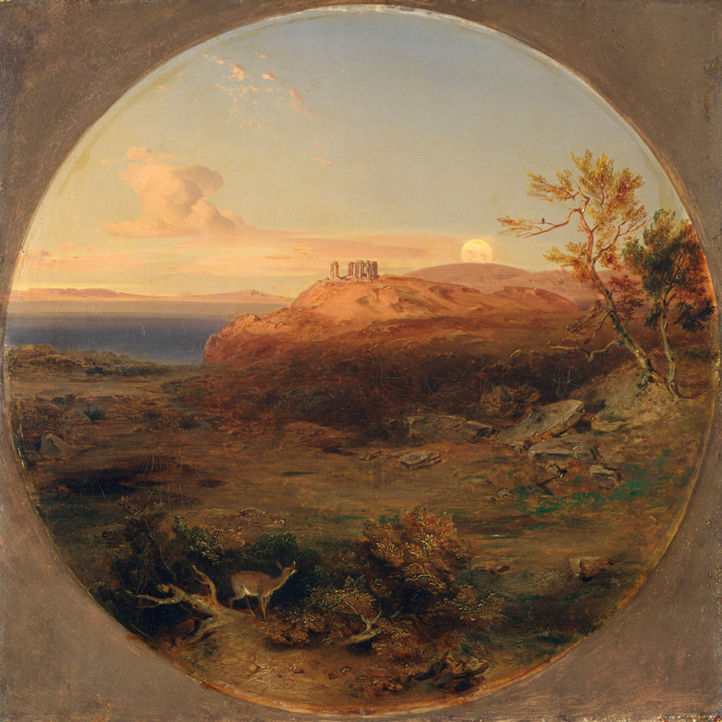 Greek Landscape on the Island of Aegina a Carl Rottmann