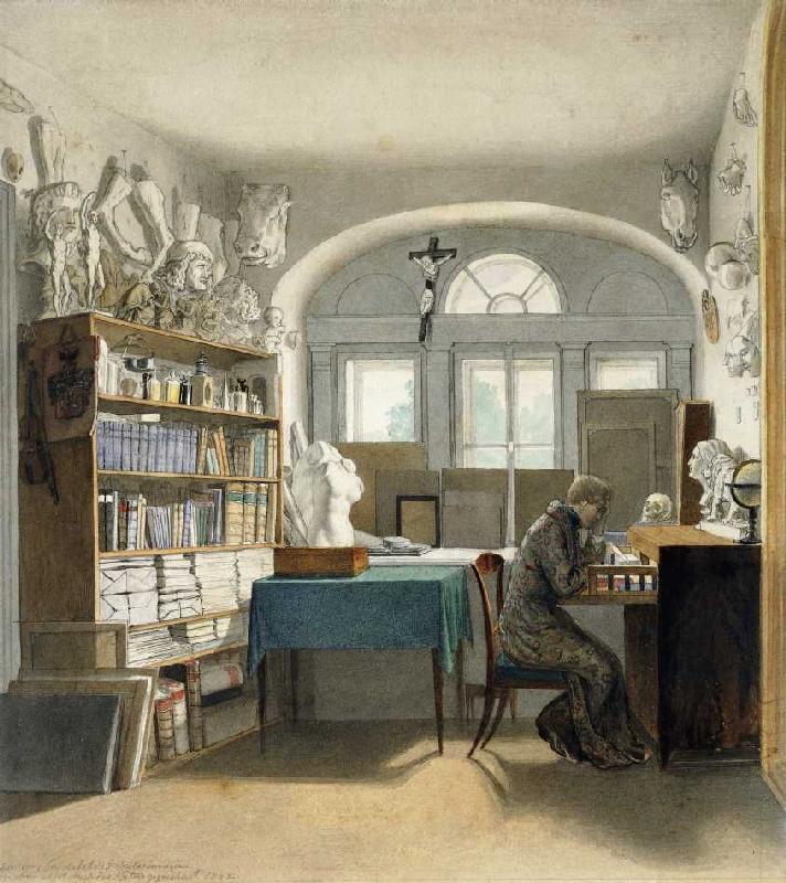 L'artista nel suo studio a Carl Schnorr von Carolsfeld