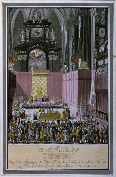 Vienna, St. Stephens, Pius VI a Carl Schütz