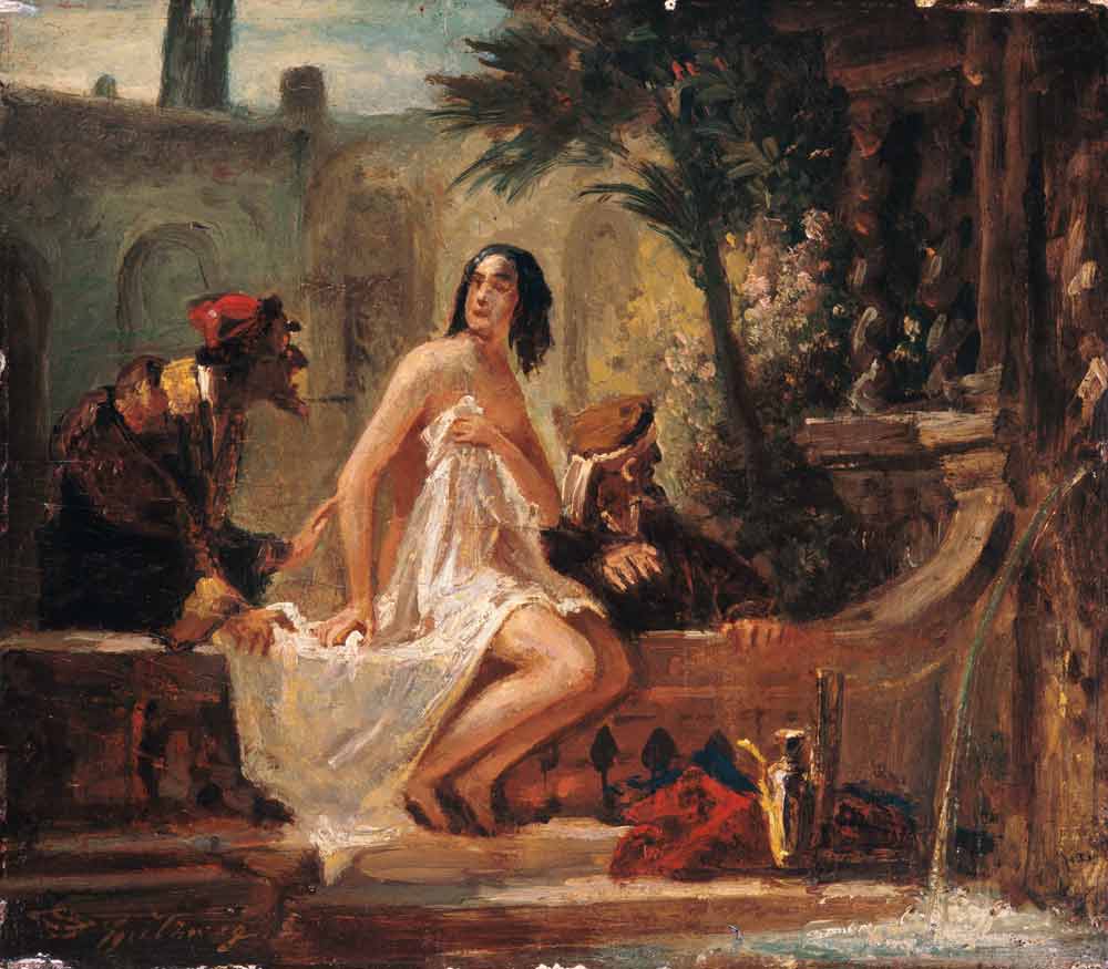 Susanna in the bath and the altos a Carl Spitzweg