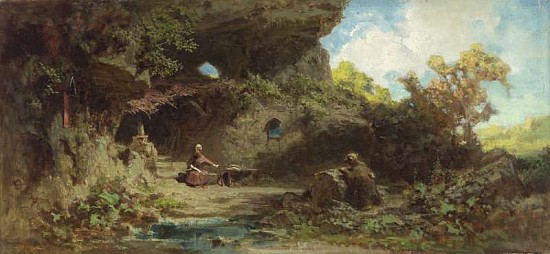 A Hermit in the Mountains a Carl Spitzweg
