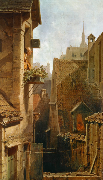 Roof room life a Carl Spitzweg