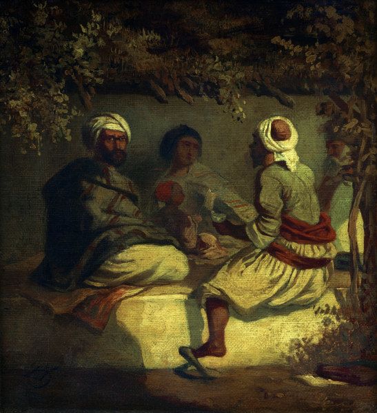 C.Spitzweg, Türken in einer Laube a Carl Spitzweg