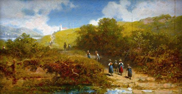 Spitzweg / Country Church-Goers / c.1865