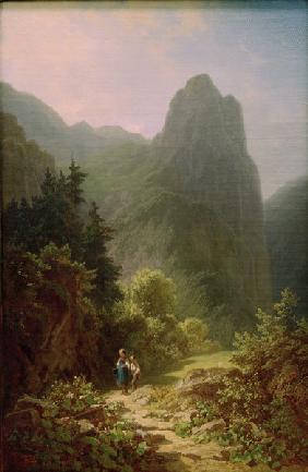 C.Spitzweg, Bergschüler am Ammerg.Kofel