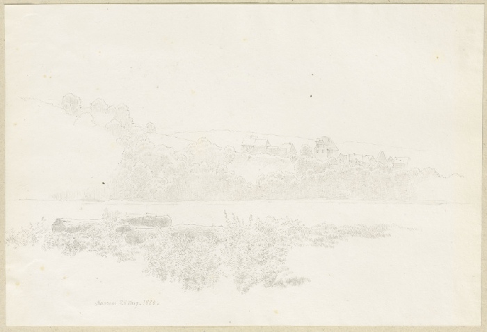 Blick über die Lahn auf Nassau a Carl Theodor Reiffenstein