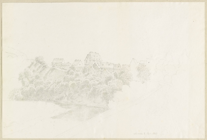 Blick über die Lahn auf Nassau a Carl Theodor Reiffenstein