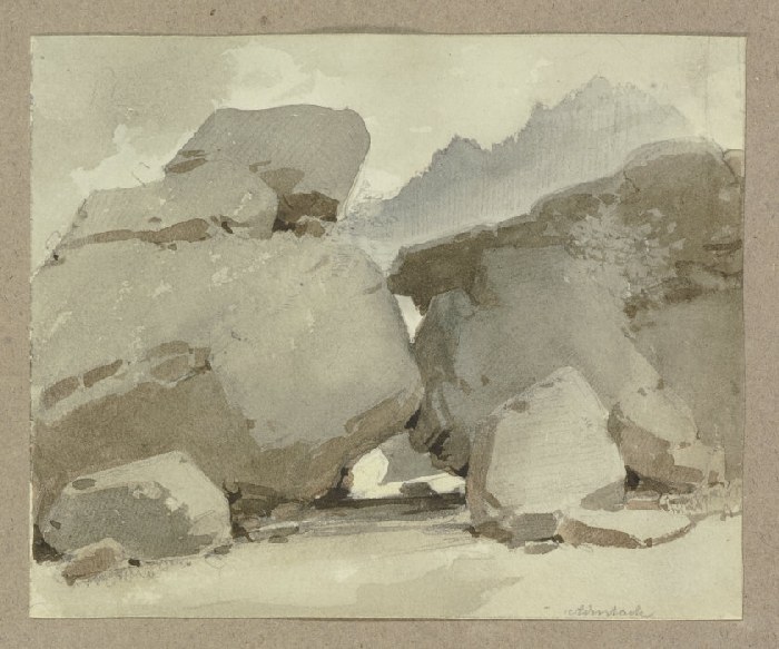 Rocks near Adersbach a Carl Theodor Reiffenstein